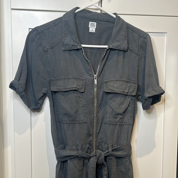 Urban Outfitters BDG Grey Lyocell Victory Zip Jumpsuit Boilersuit Women’s L - Picture 3 of 15